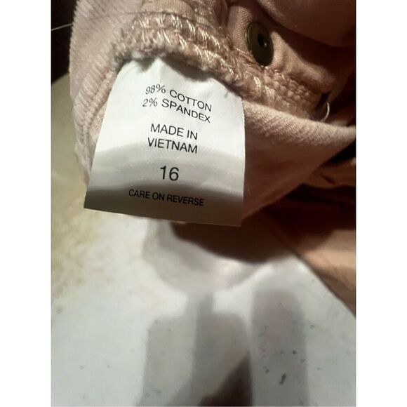 New York & Company Fine corduroy Pants Sz 16 Low Rise -slim Pink NWT - Picture 6 of 7